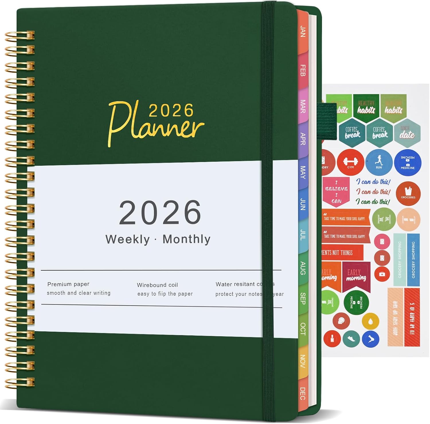 Detalle de Jukibole agenda 2026 A5 voor studenten, met week- en maandoverzicht