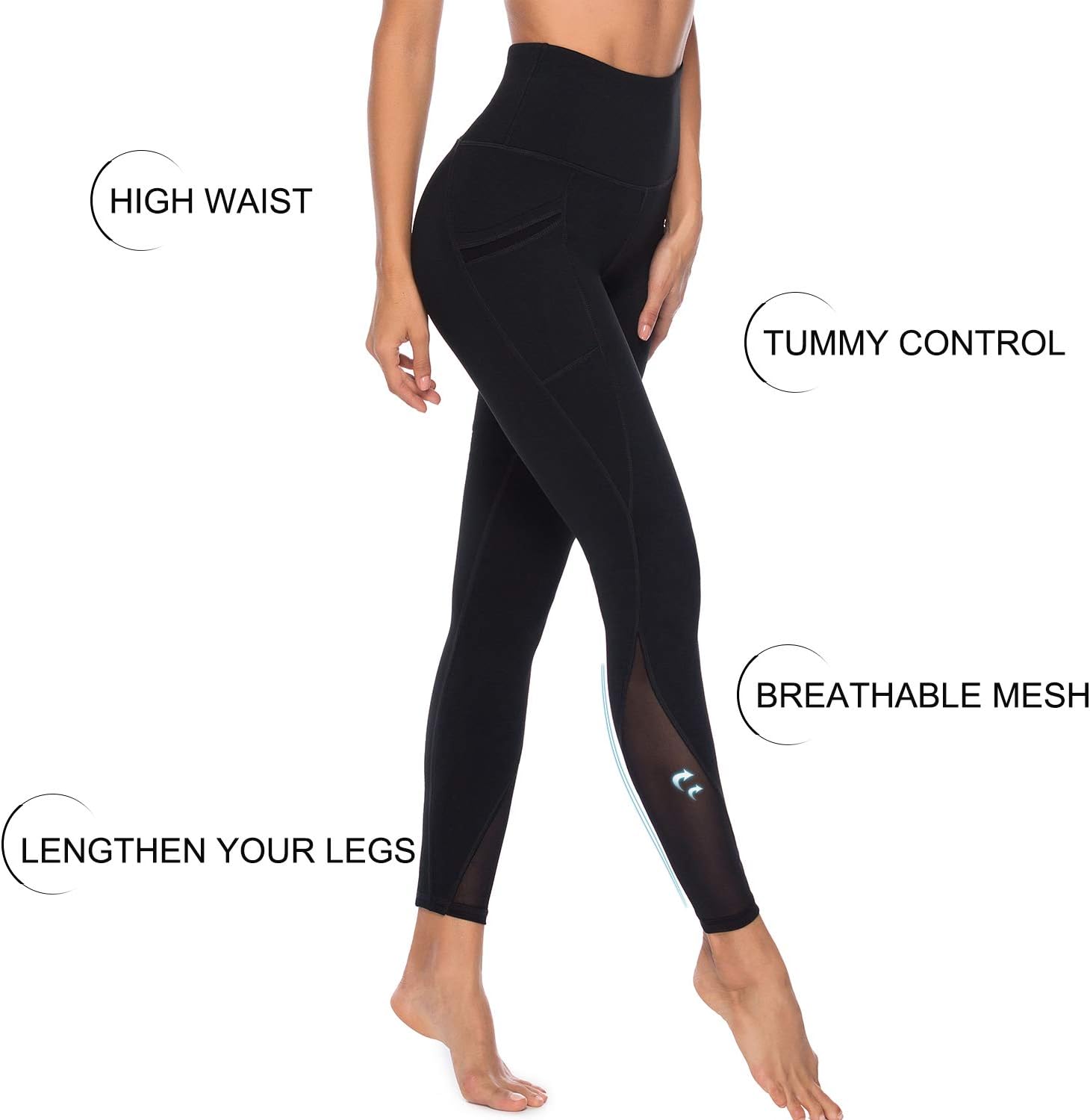 Detalle 2 de Persit Damen-Leggings für Sport mit Taschen
