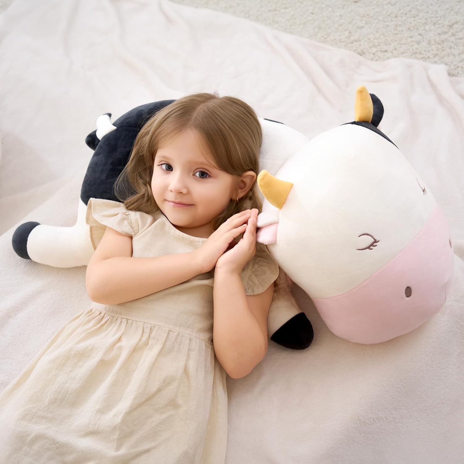 Thumbnail 5 de GAGAKU Peluche di mucca da latte pesante 66 cm: coccole, comfort e versatilità