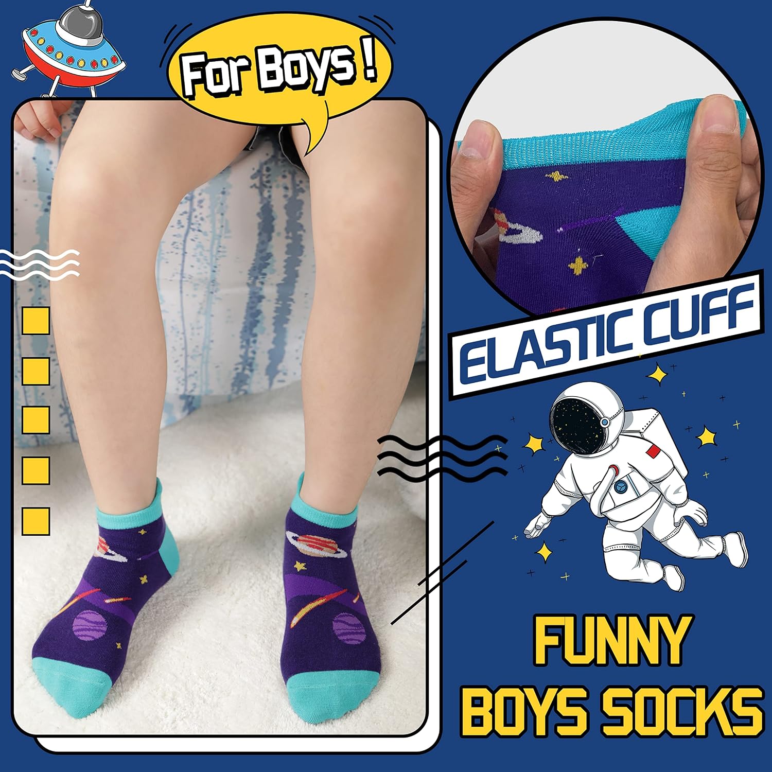 Thumbnail 3 de Welwoos Kinder Sneaker-Socken 6 Paar