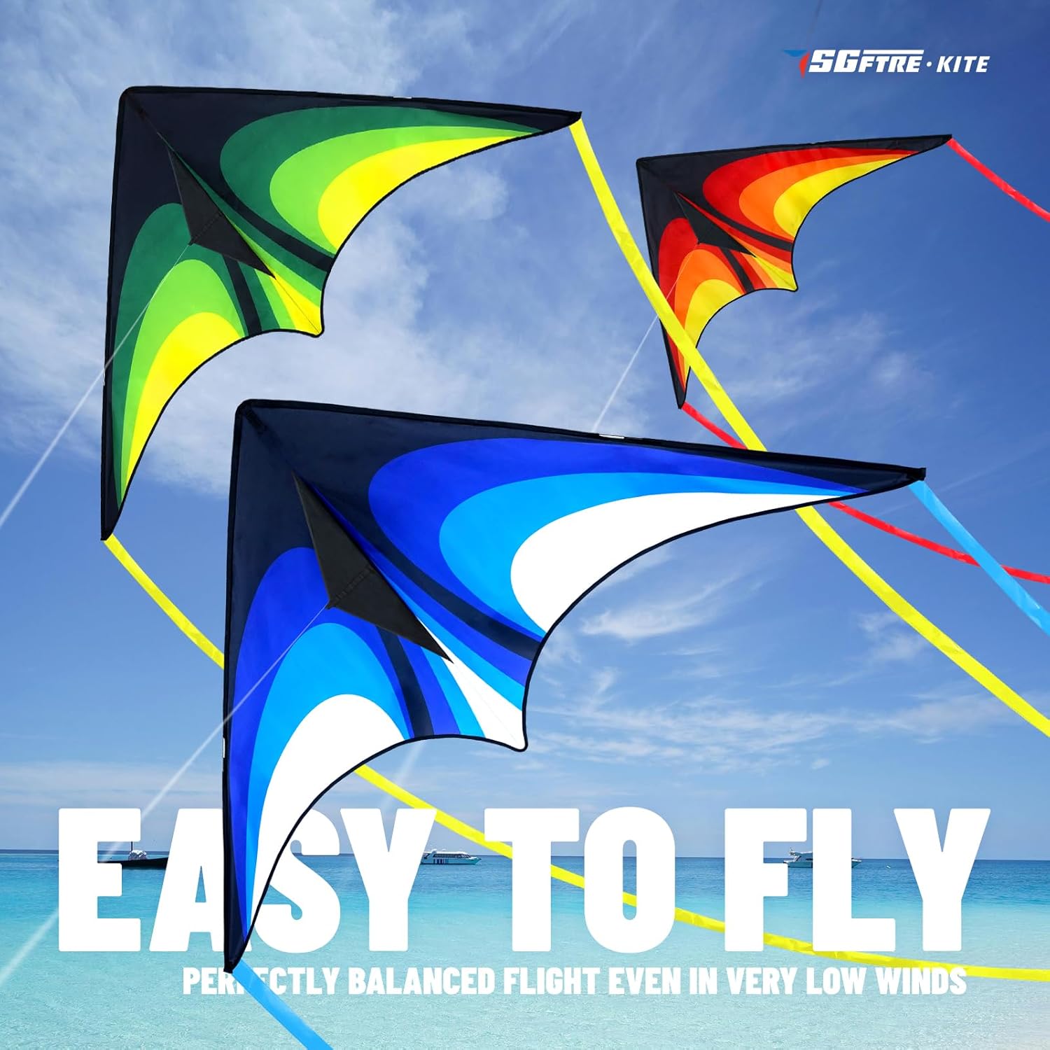 Thumbnail 1 de Delta Kite Set for Kids and Adults — Easy Launch Delta Kite, Perfect for Beaches and Parks