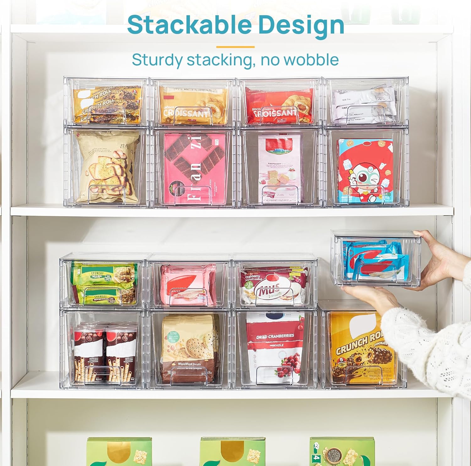 Thumbnail 3 de Vtopmart 4-Pack Clear Storage Drawers