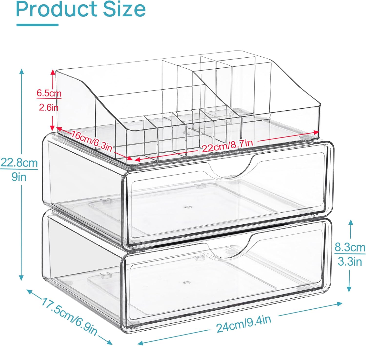 Detalle de Vtopmart 3-Tier Makeup Organizer