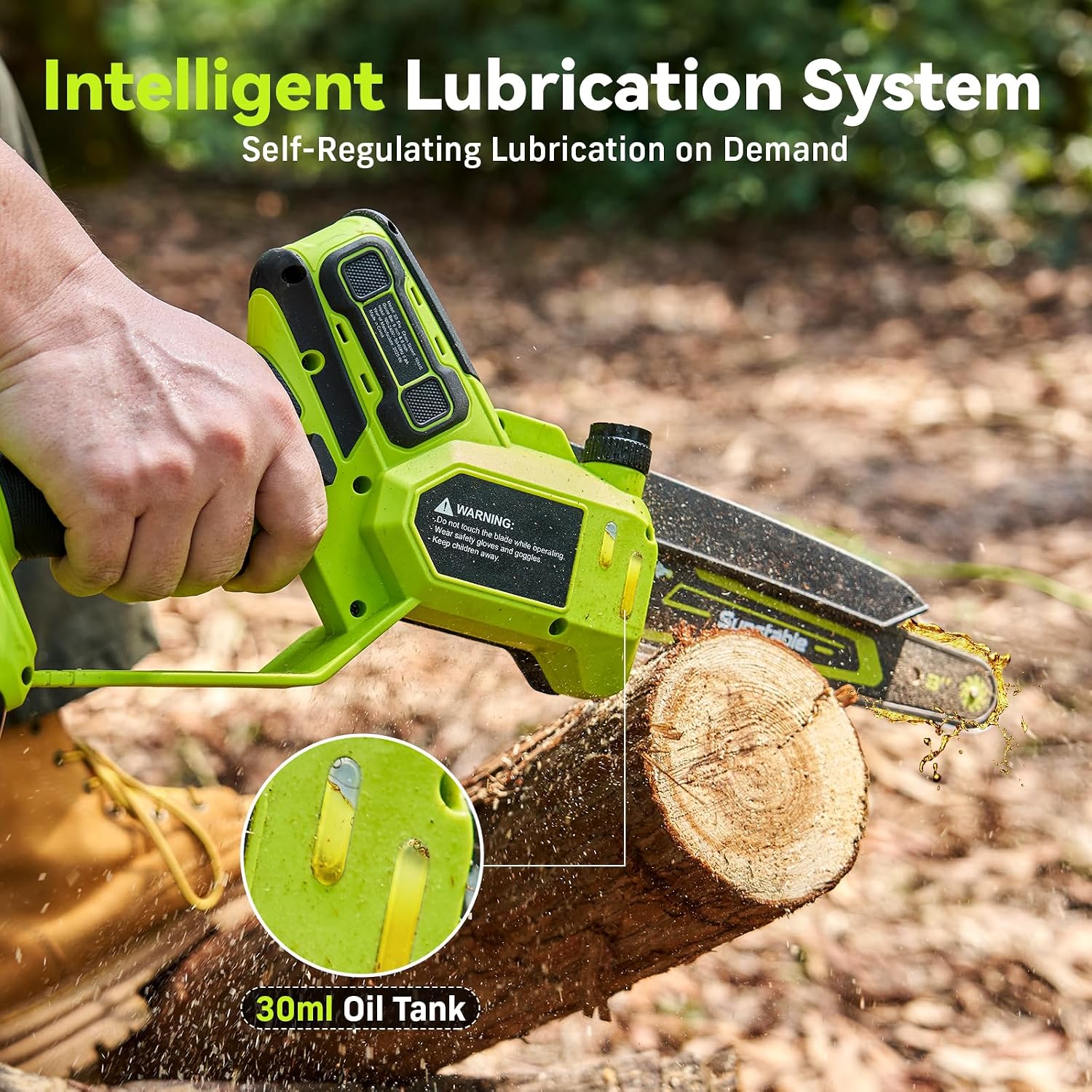 Detalle 2 de Supstable S5 Sky Cordless Pole Saw and Mini Chainsaw, 6- and 8-Inch Bars