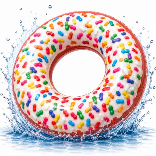 Detalle de Aufblasbarer Schwimmring Streusel Ø 120 cm von TK Gruppe Timo Klingler – Donut-Streusel Design