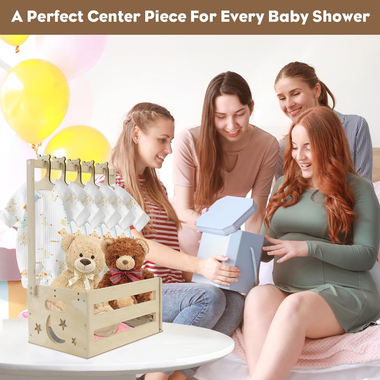 Thumbnail 6 de Yeqqzq Wooden Baby Crate 34x23x17cm