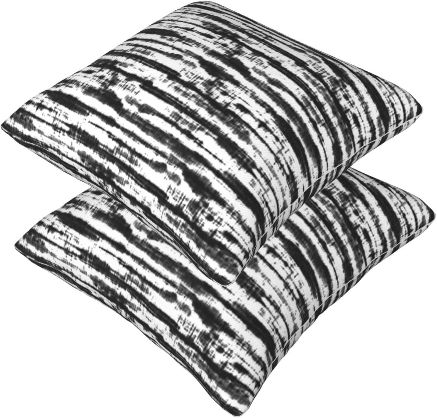 Thumbnail 6 de QUALKNOY Velvet Cushion Covers 45x45cm (Set of 2) – Modern Abstract Art in Black
