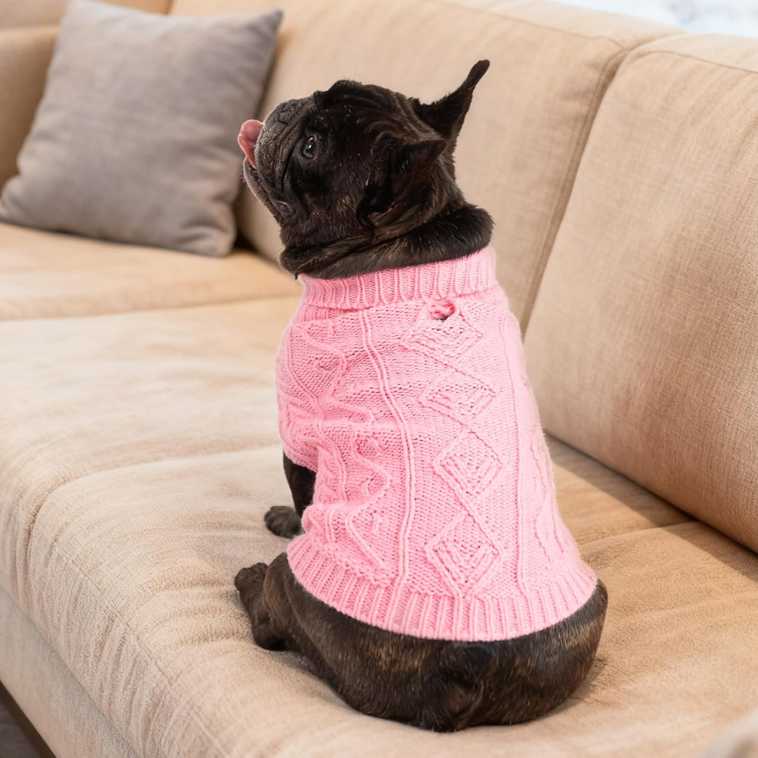 Detalle 2 de PUPTECK Dog Sweater, 100% Acrylic