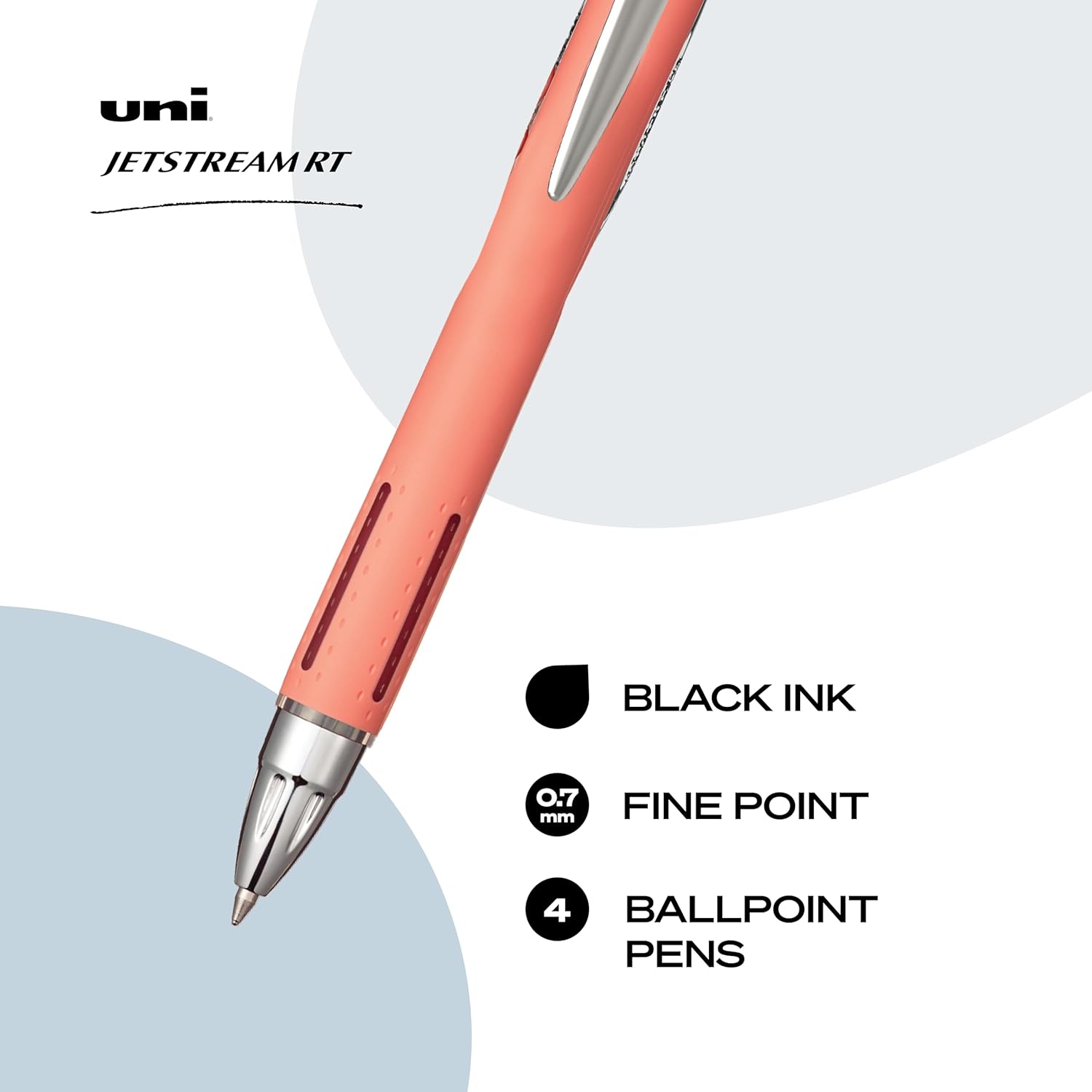 Thumbnail 3 de uni-ball Jetstream RT 0.7mm black fine pens Pack of 4 🖊️