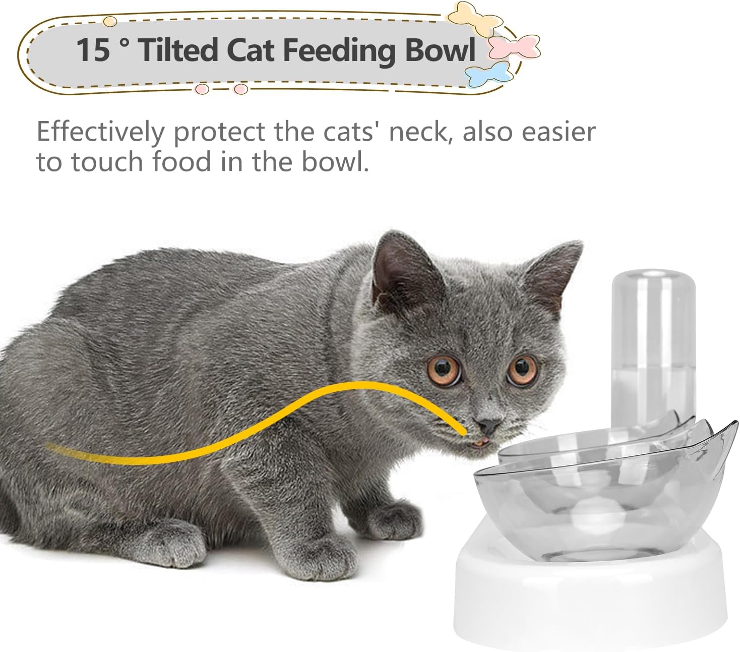 Thumbnail 1 de Tilted 15° Cat Bowl with Stand