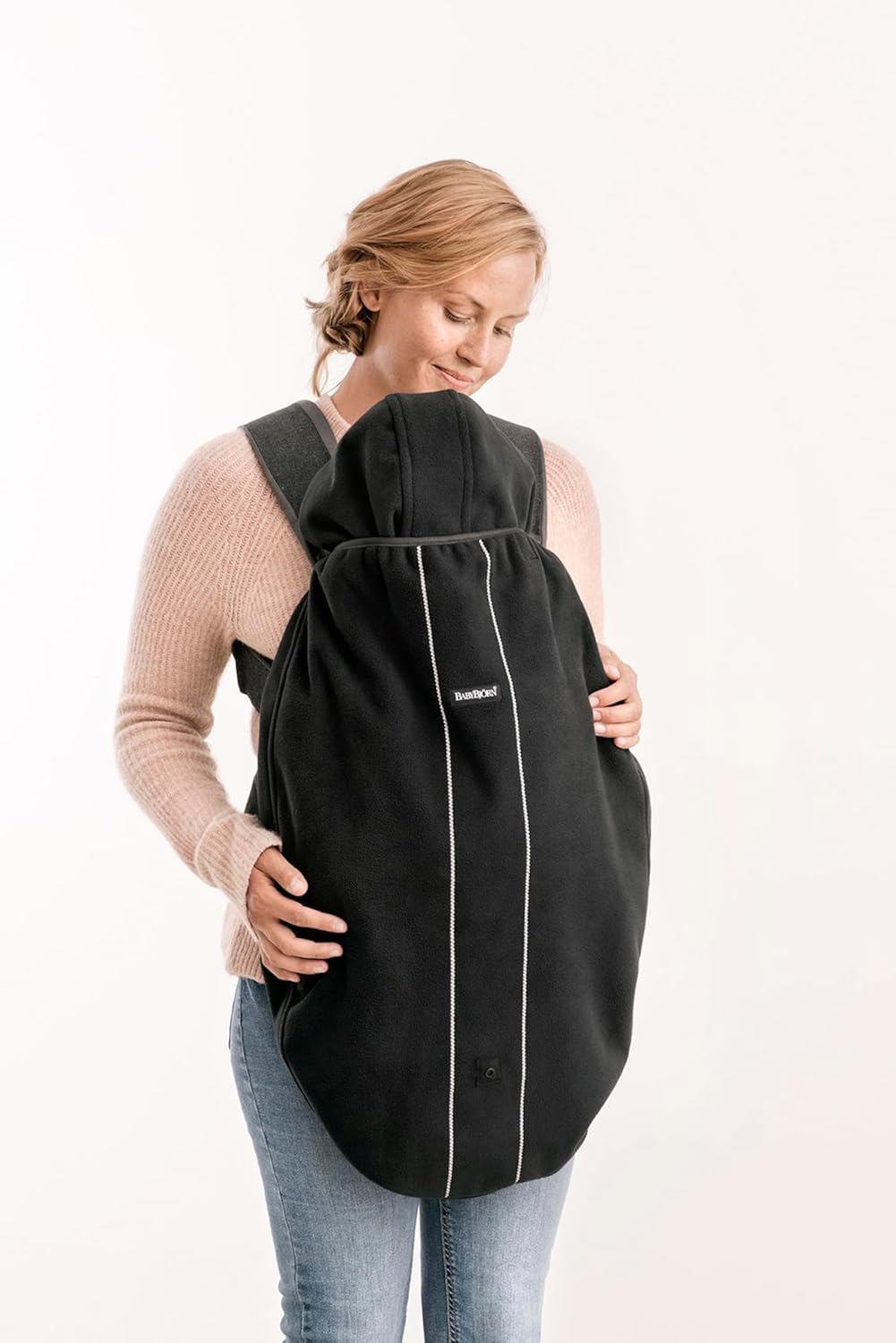 Thumbnail 3 de BabyBjörn Copertina per Marsupio, Nero – Protezione impermeabile e cappuccio removibile