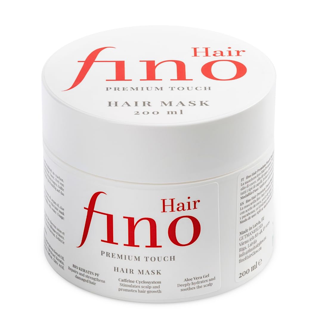 Detalle de fino Hair Premium Touch Haarmaske mit Biotin, Keratin & Arganöl – Tiefenpflege ohne Silikone & Parabene (200 ml)