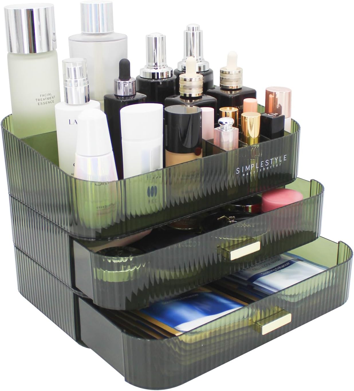 Thumbnail 6 de Womanht Makeup Organizer with 2 Drawers – Large Capacity Cosmetic Storage for Vanity