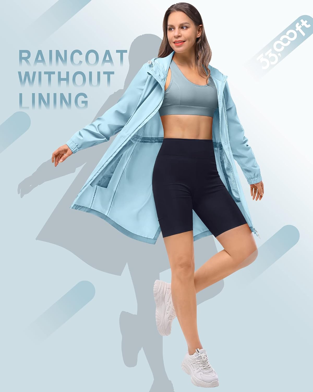 Detalle de 33,000ft waterproof rain jacket 5,000mm
