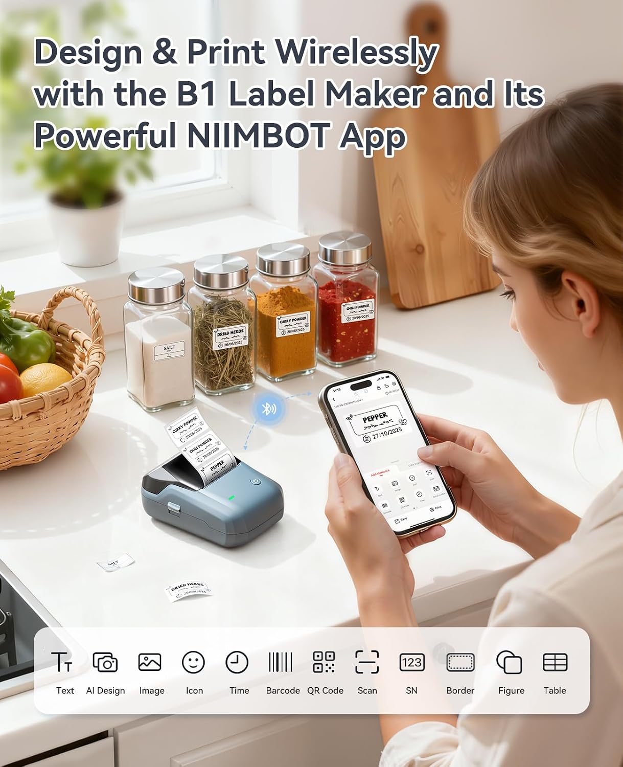 Thumbnail 1 de NIIMBOT B1 2 Inch Portable Label Printer