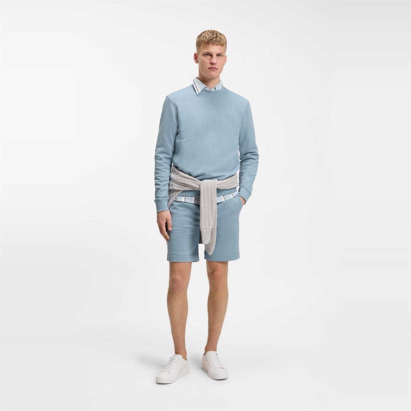 Thumbnail 4 de BOSS Hommes Westart Sweat Relaxed Fit en coton avec patch logo