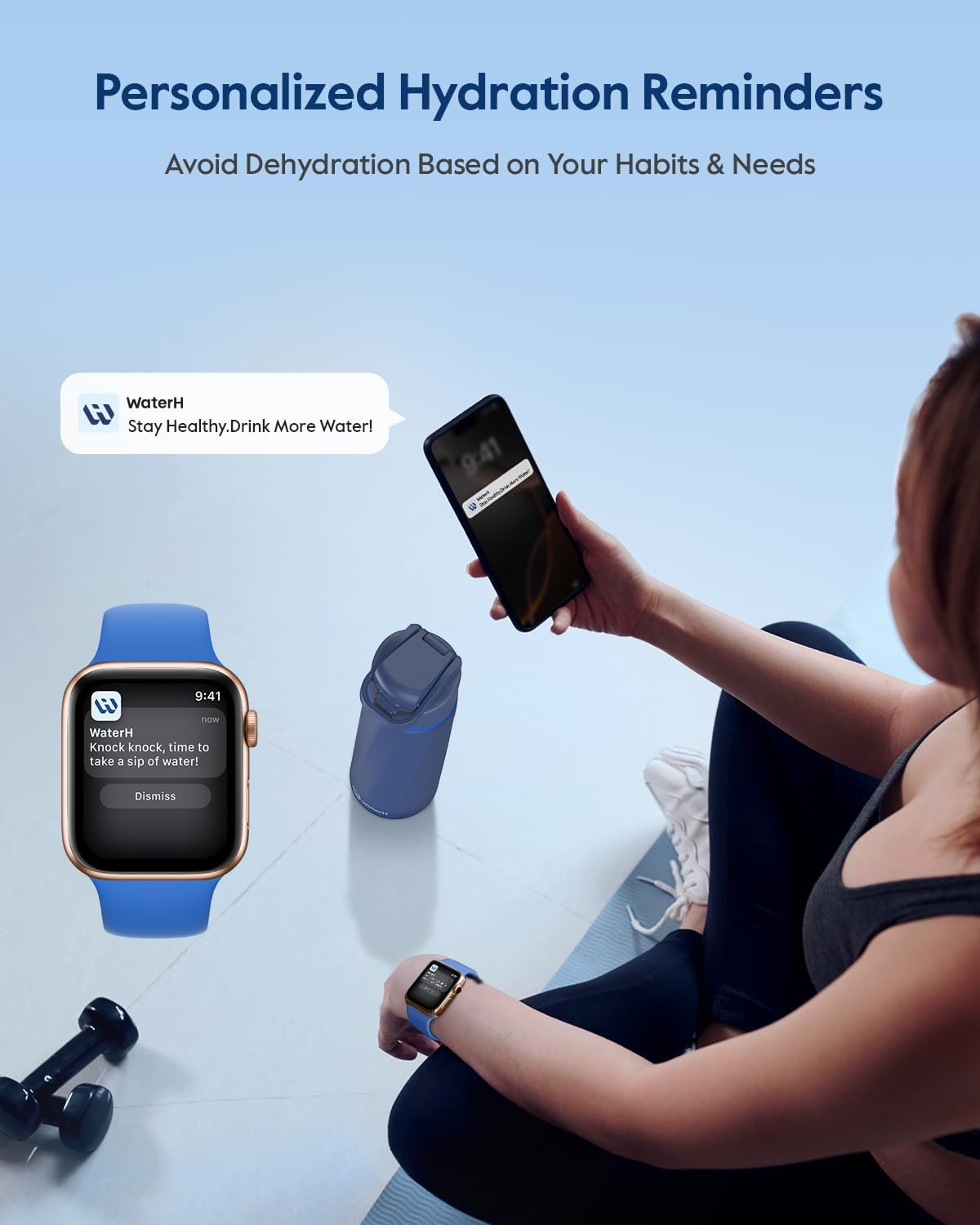 Detalle de BOOST Smart Water Bottle 24oz tracker app 💧