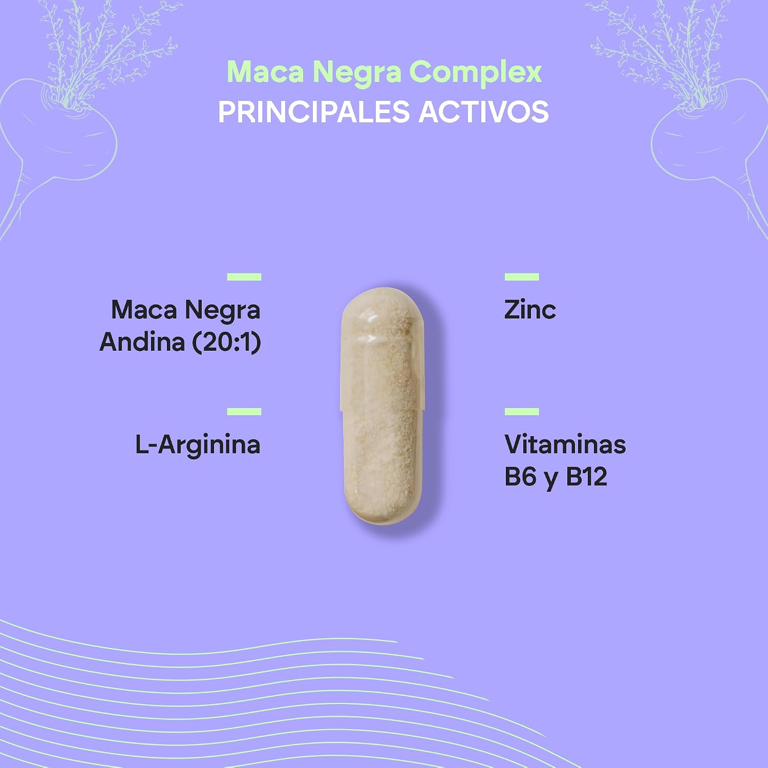 Detalle 2 de Maca Negra Andina 32.000mg 120 cápsulas