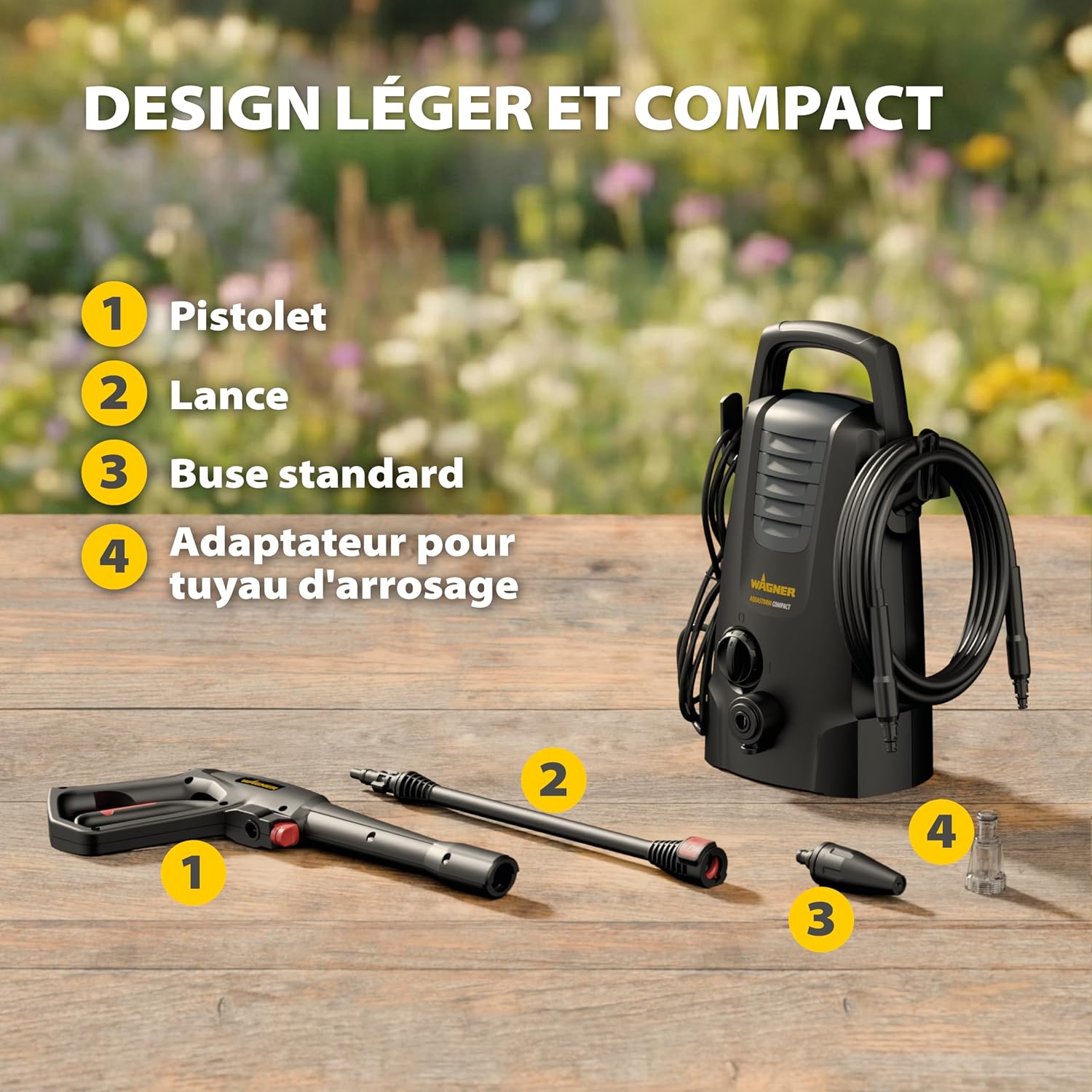 Thumbnail 1 de Wagner AQUASTORM Compact : nettoyeur haute pression compact prêt à l’emploi pour le jardin et la maison