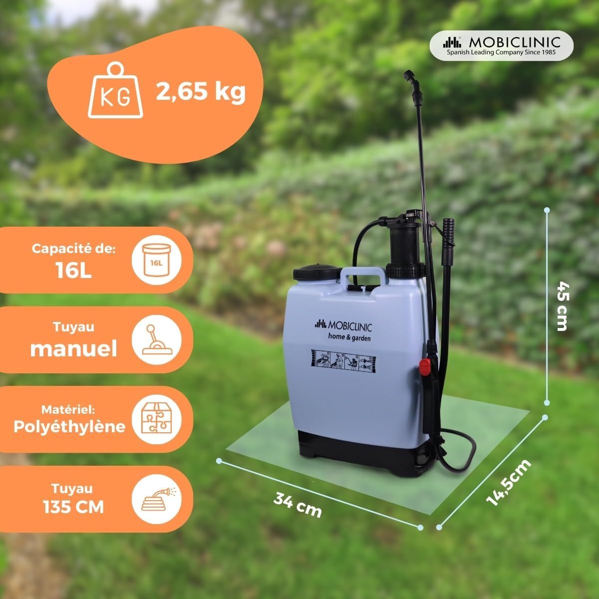 Detalle 2 de Mobiclinic Pulvérisateur à Pression 16 L