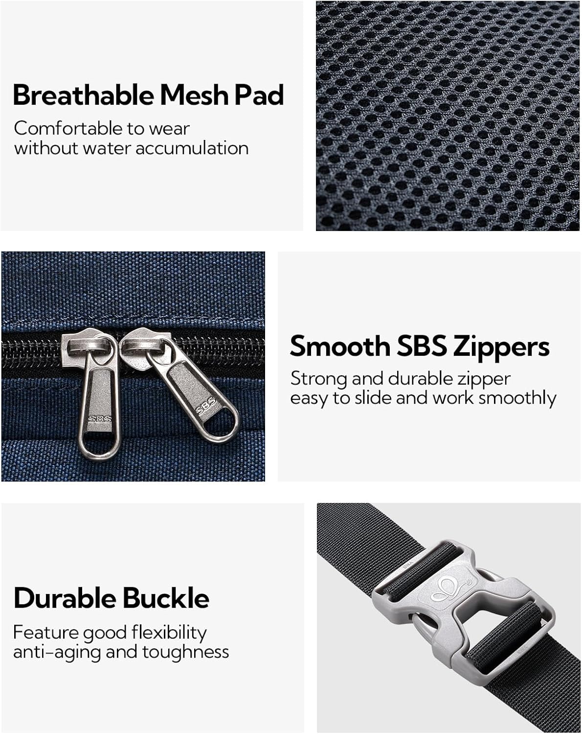 Thumbnail 3 de Waterfly Bum Bag/Fanny Pack with 5 Zipped Compartments (Large) for Running, Hiking & Everyday Carry