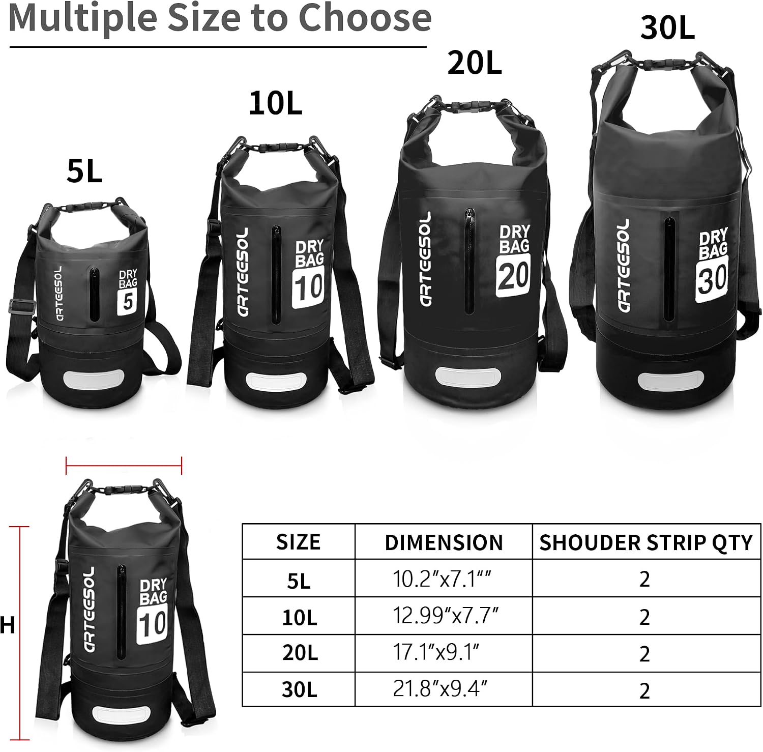 Detalle 2 de Waterproof Dry Bag 20L backpack
