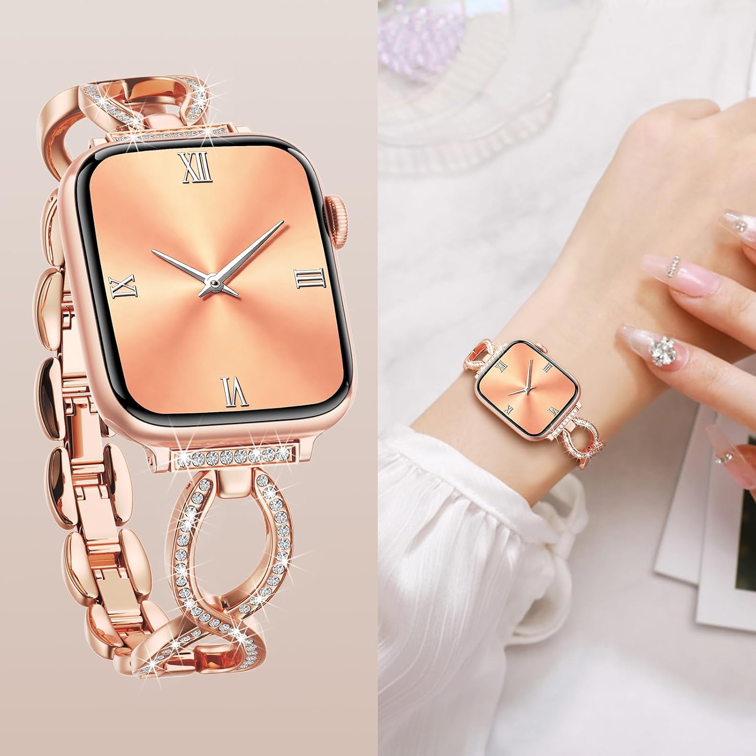 Detalle 1 de Filoto Bling Band Slim Metal Jewelry Bracelet for Apple Watch