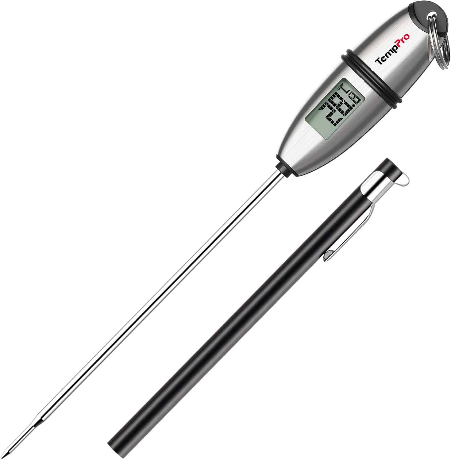 Detalle de TempPro TP-02S digitale vleesthermometer met sonde van 13,5 cm