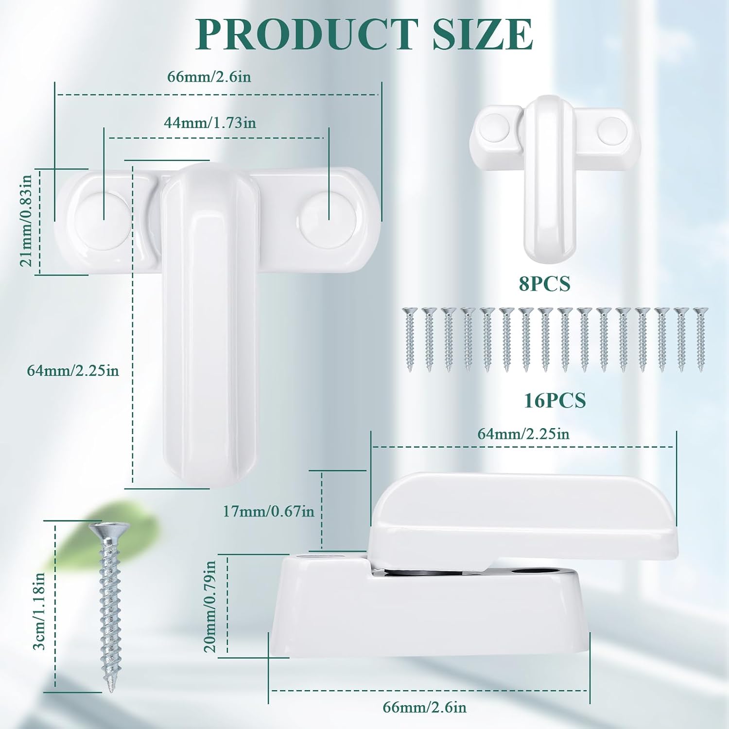 Thumbnail 1 de 8 Pack Sash Jammers for Upvc Doors and Windows