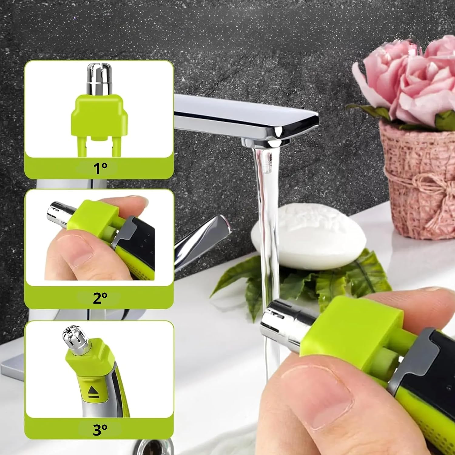 Detalle de One Blade Lame Nez et Oreille compatible avec One Blade – Système Rotatif 360° (RE-WECHSEL)