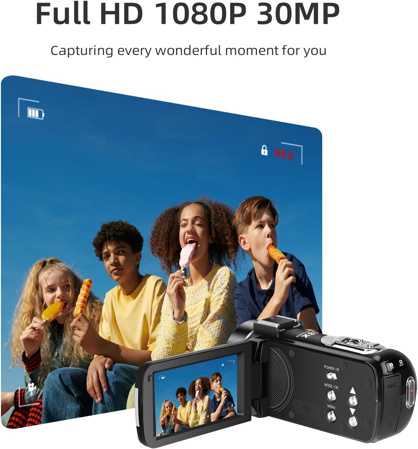 Detalle 2 de ORDRO B320 1080P camcorder 16GB, 18× zoom