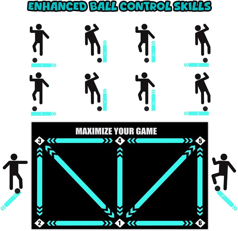 Thumbnail 3 de Cartlant Fußballmatte für Ballkontrolle mit Socken (90 x 60 cm) – Trainings-Übungsmatte für Kinder