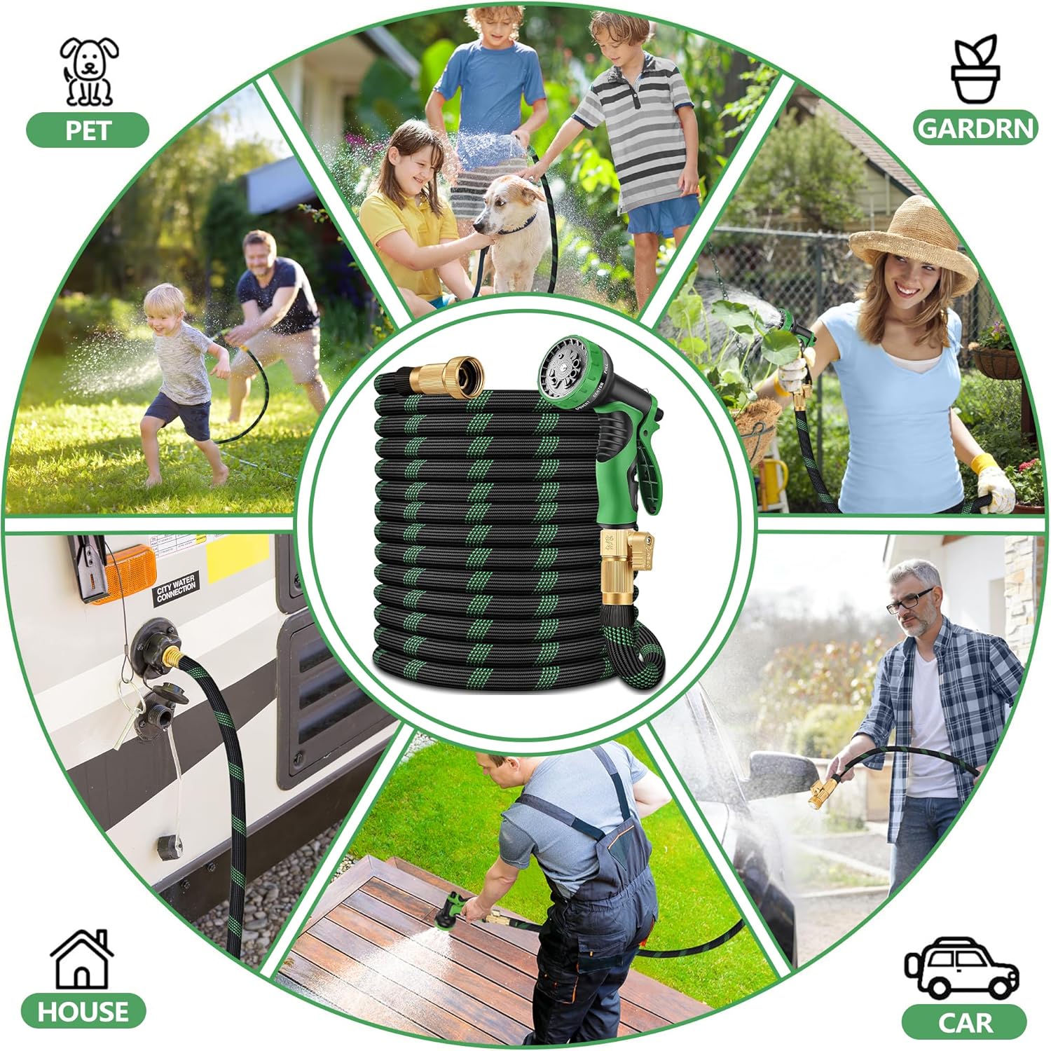 Thumbnail 6 de 150 FT Non-Expanding Garden Hose: Ultra-Light, Burst-Resistant, and Kink-Free for All-Weather Yard Care