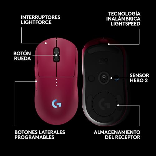 Detalle 2 de Logitech G PRO 2 ratón gaming 44.000 DPI rosa