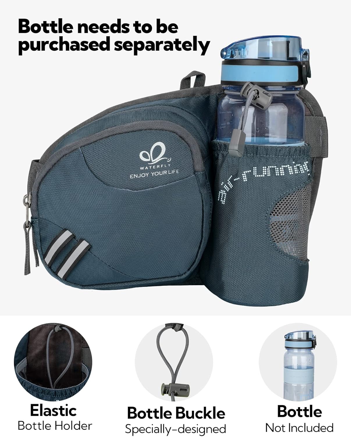 Thumbnail 2 de WATERFLY Gürteltasche mit Flaschenhalter – atmungsaktiv 🏃♀