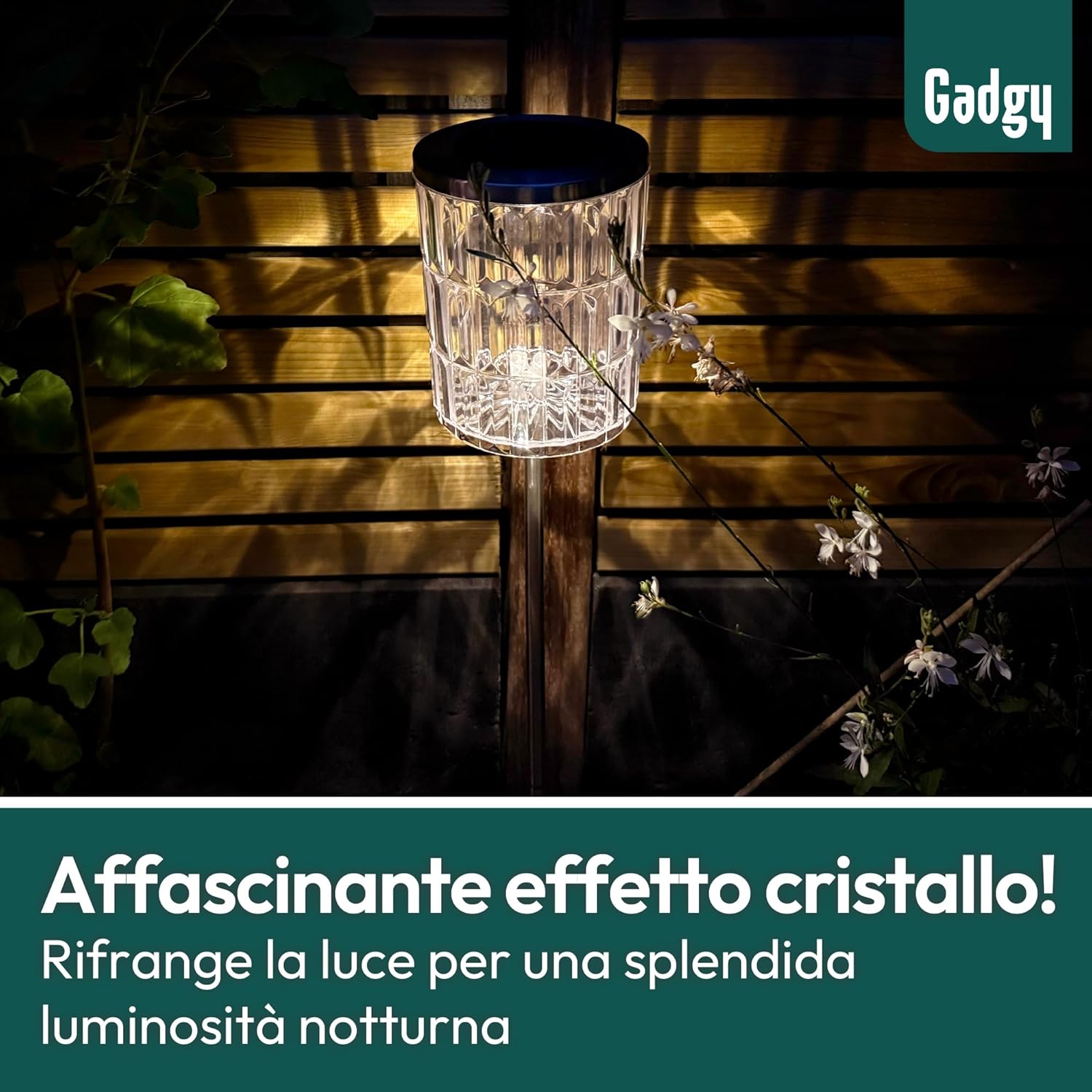 Thumbnail 4 de Gadgy Lampada solare da giardino con picchetto LED effetto cristallo