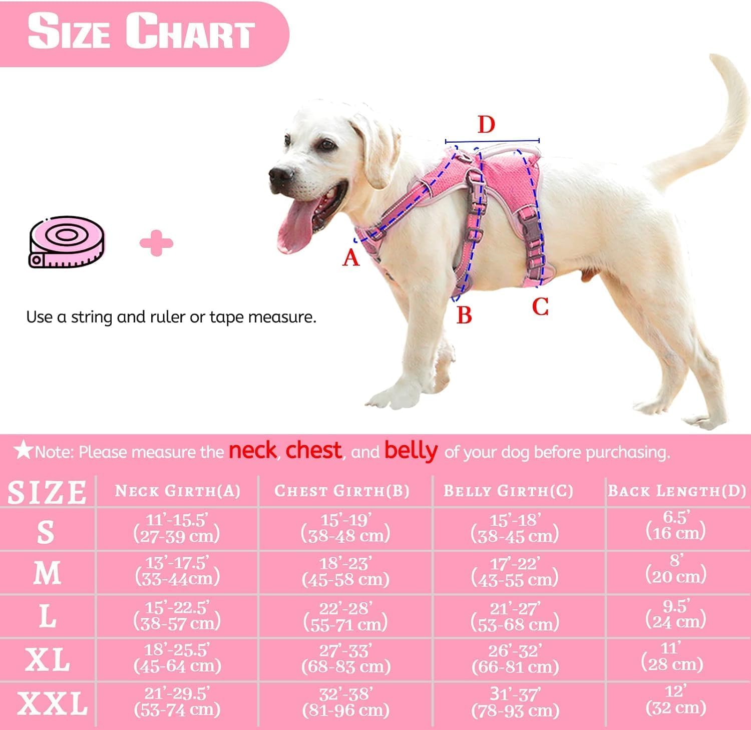 Thumbnail 1 de BELPRO Multi-Use Support Dog Harness L Pink