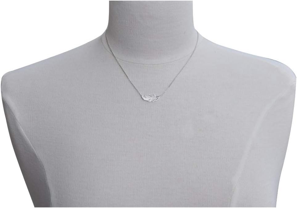 Thumbnail 1 de LES POULETTES BIJOUX Collier Argent 925 Rhodié Petite Plume – Élégance légère