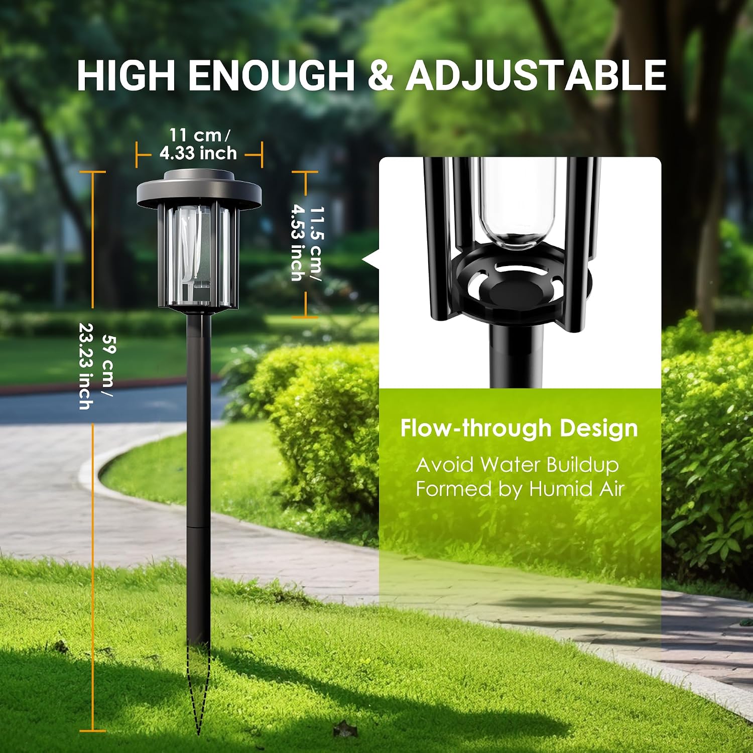 Thumbnail 3 de Solpex Solar Lights Outdoor 6-Pack LED Garden Pathway Lights (Cold White, Waterproof IP65)