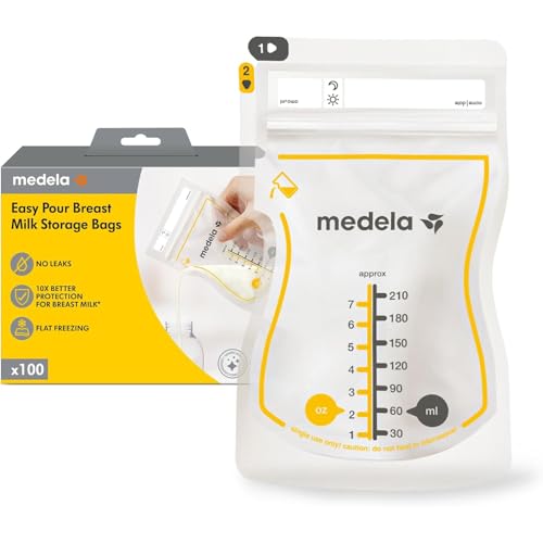 Medela Easy Pour Einweg-Muttermilchbeutel 210 ml – auslaufsicher, BPA-frei, 100er Pack
