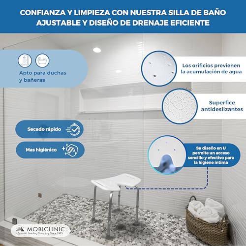 Thumbnail 5 de Mobiclinic® Taburete Baño Regulable en Altura
