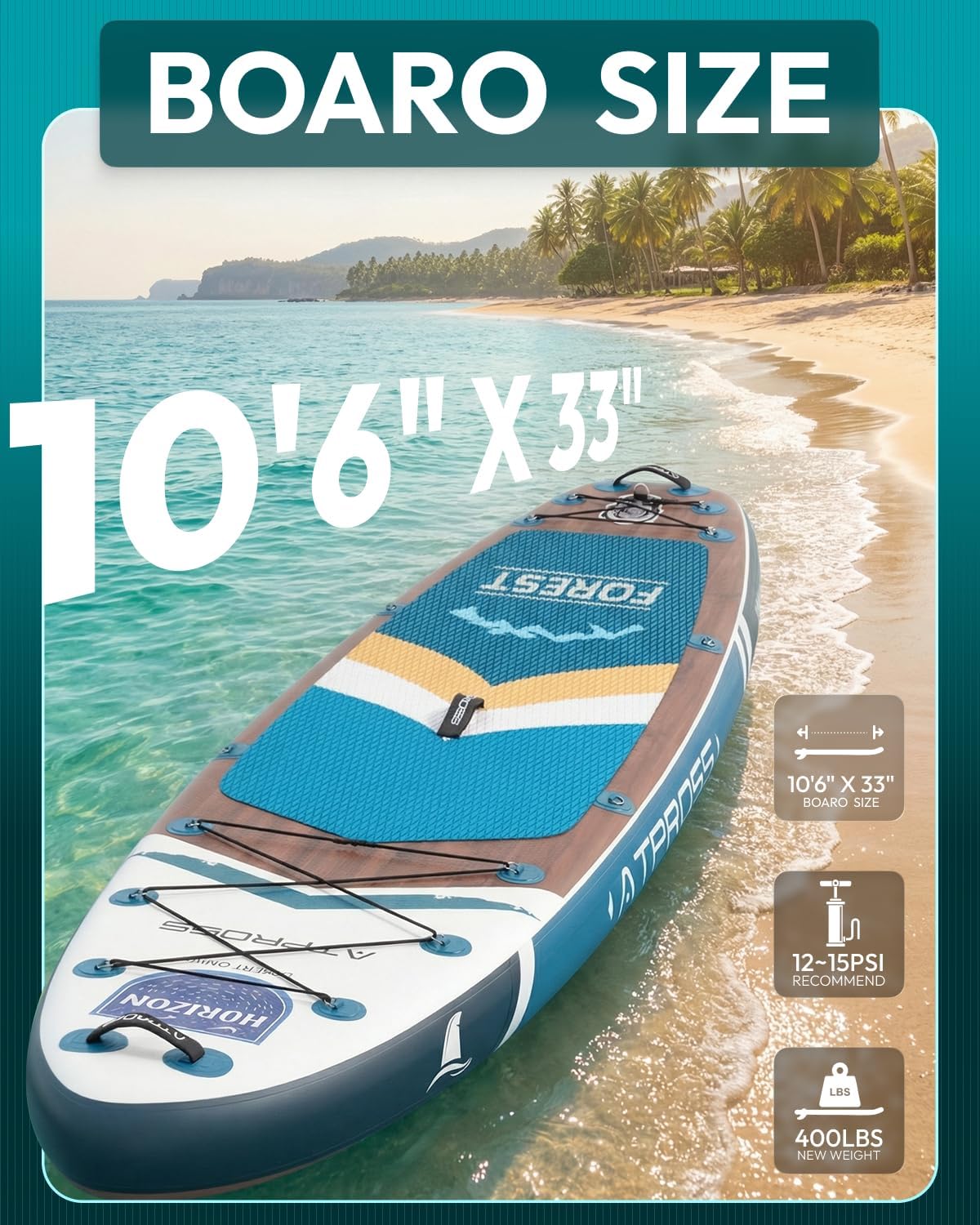Thumbnail 2 de ATPROSS 10'6'' Inflatable Stand Up Paddle Board with Kayak Seat and All-In-One Accessories Kit