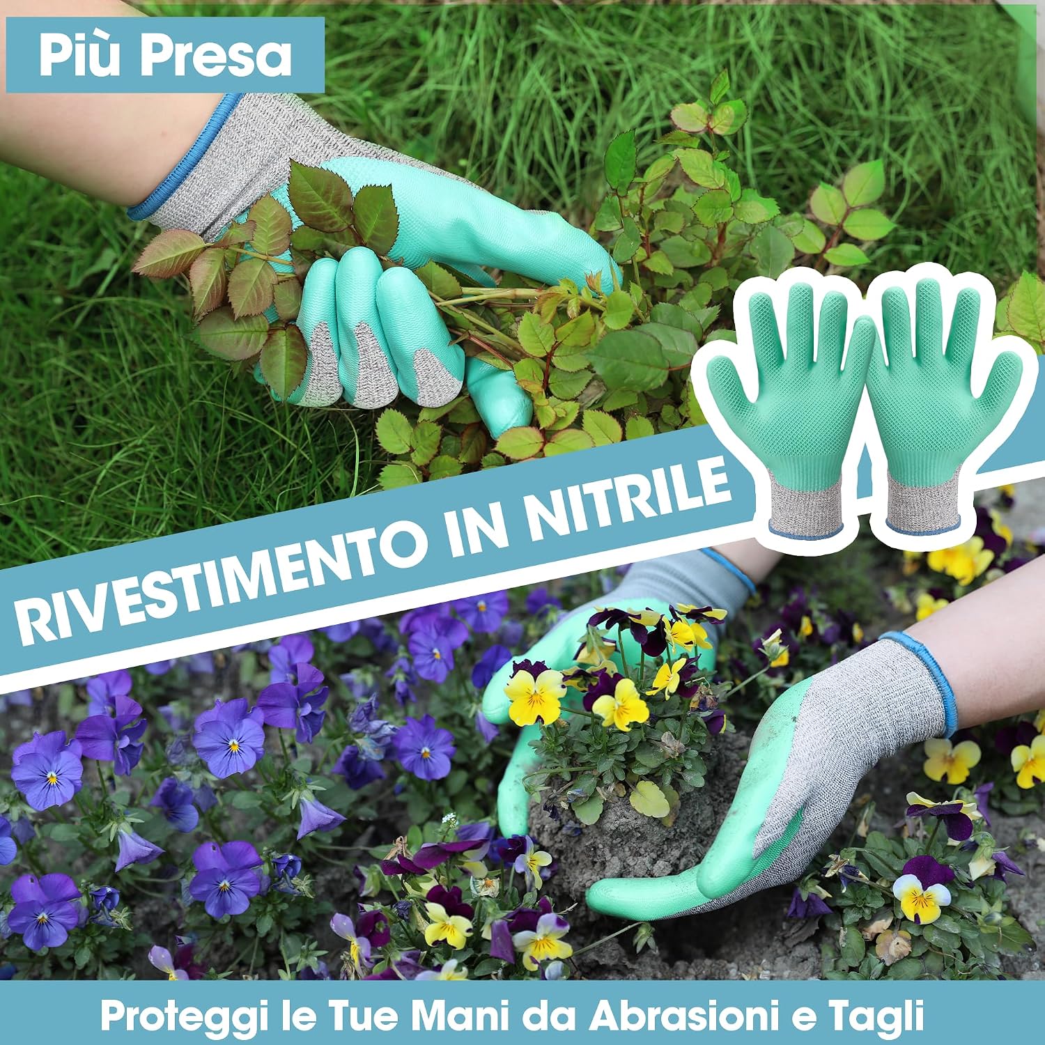Thumbnail 6 de WORKPRO set di attrezzi da giardino da 4 pezzi con confezione regalo (pala, cesoie, guanti)