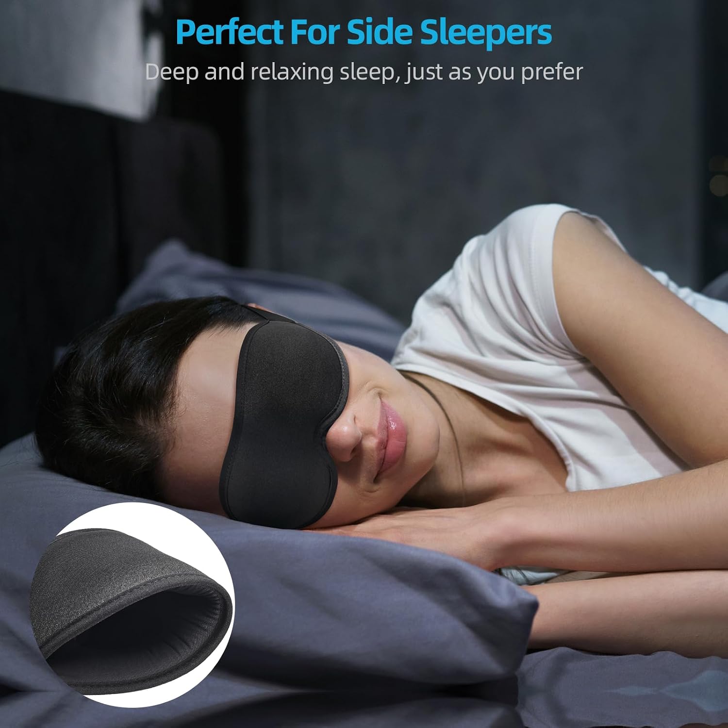 Thumbnail 1 de Trilancer masque oculaire 3D Sleep Mask, 99.99% light blocking