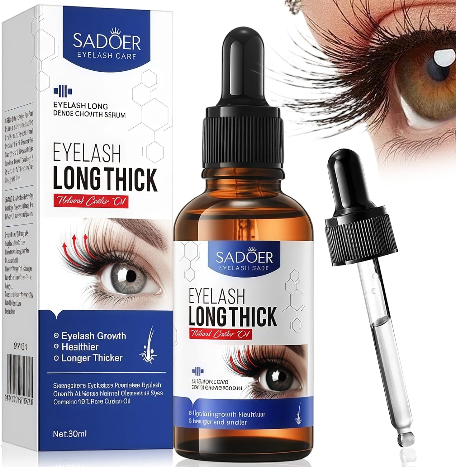Detalle de 30 ml Siero Ciglia Allungante e Volumizzante – Nutriente e Rivitalizzante per Ciglia e Sopracciglia