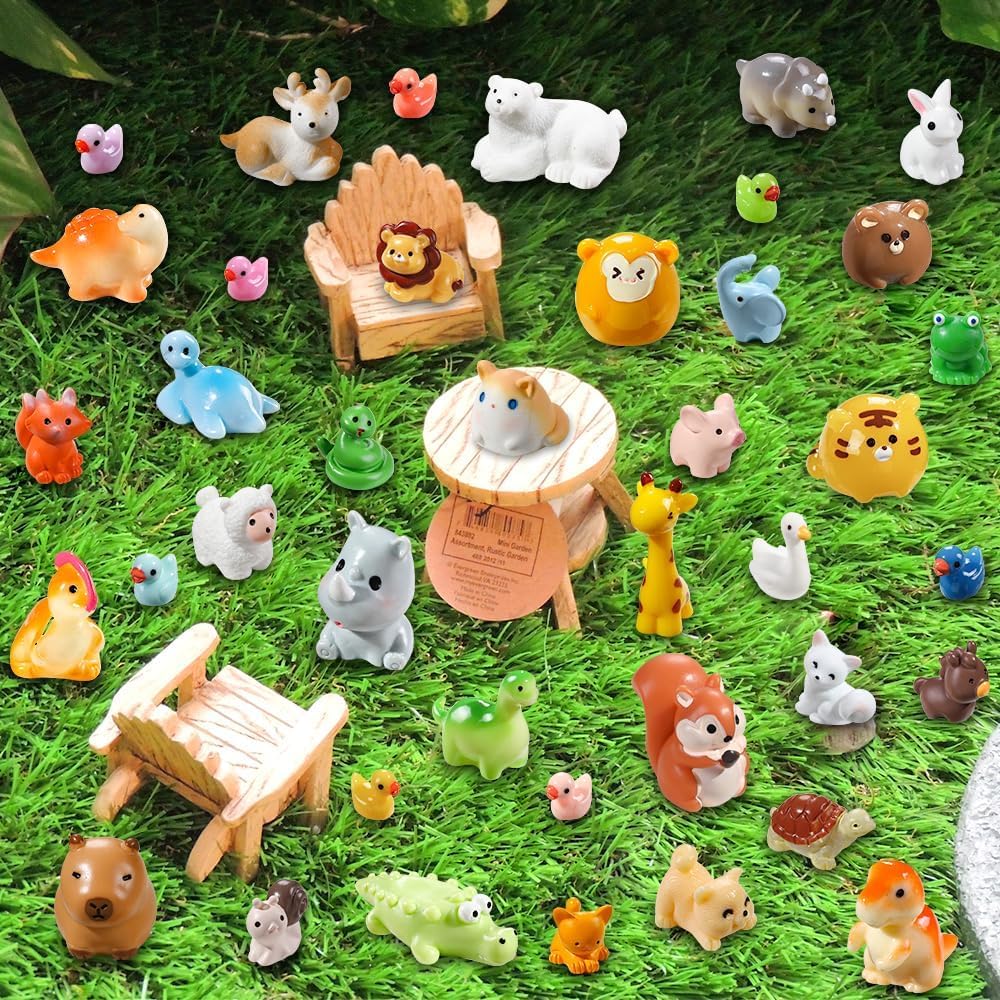 Thumbnail 3 de JOLCEEY 40pcs mini resin animals set for crafts 🐾