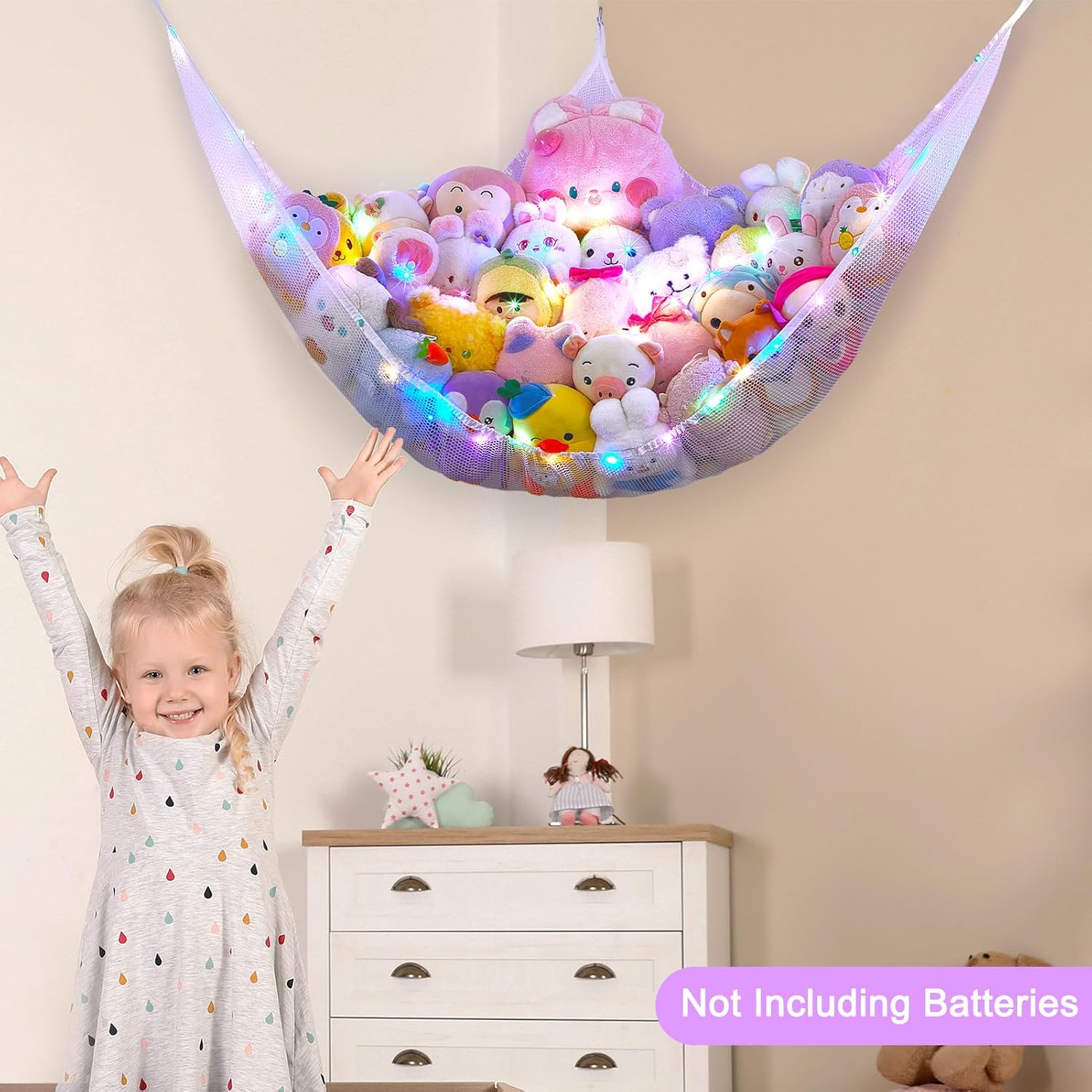 Thumbnail 3 de Unicorn Castle XLarge Stuffed Animal Hammock with LED Light
