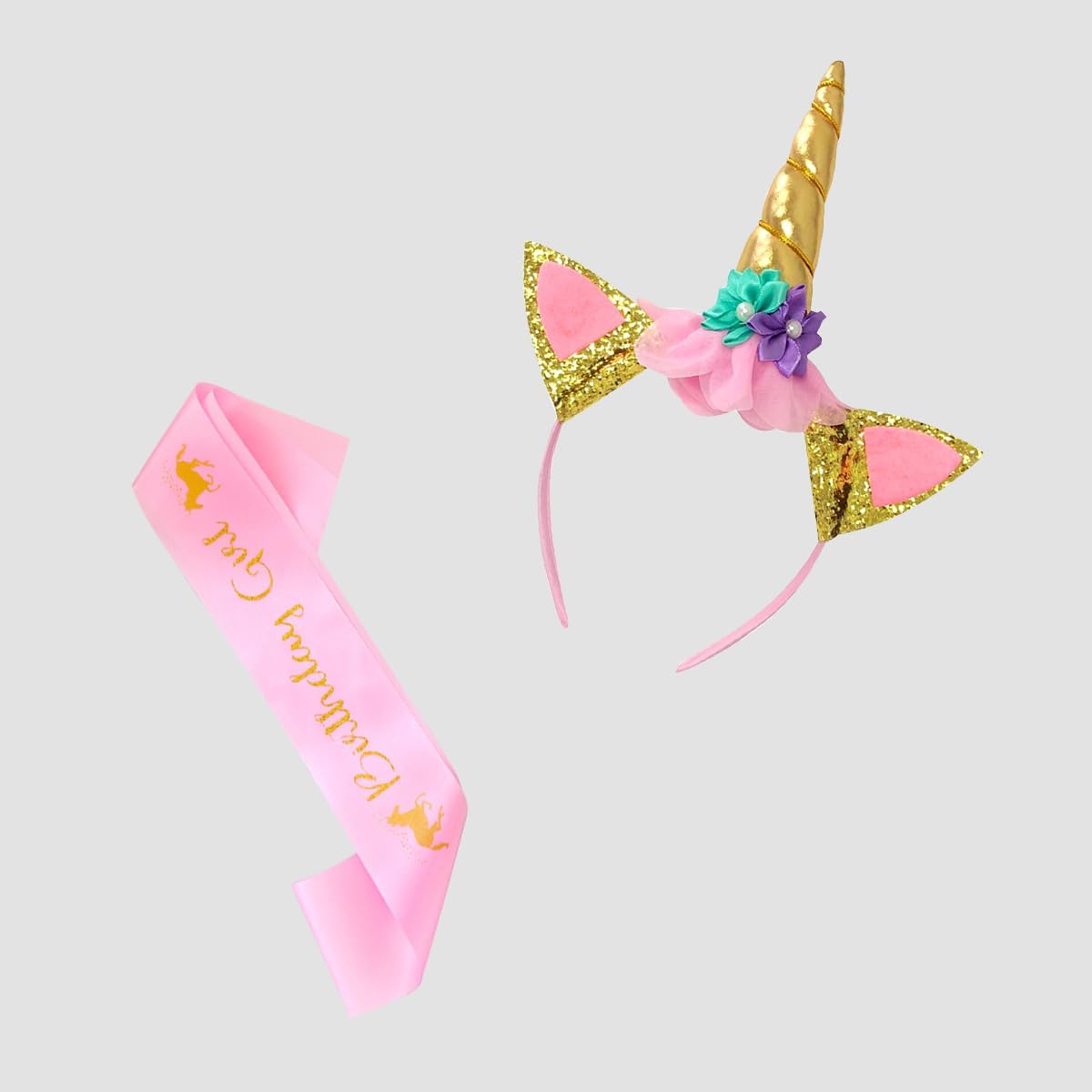 Thumbnail 4 de Doctor Unicorn Birthday Girls Unicorn Costume Outfit (Rainbow Tutu, T-Shirt, Satin Sash, Headband & Bow)