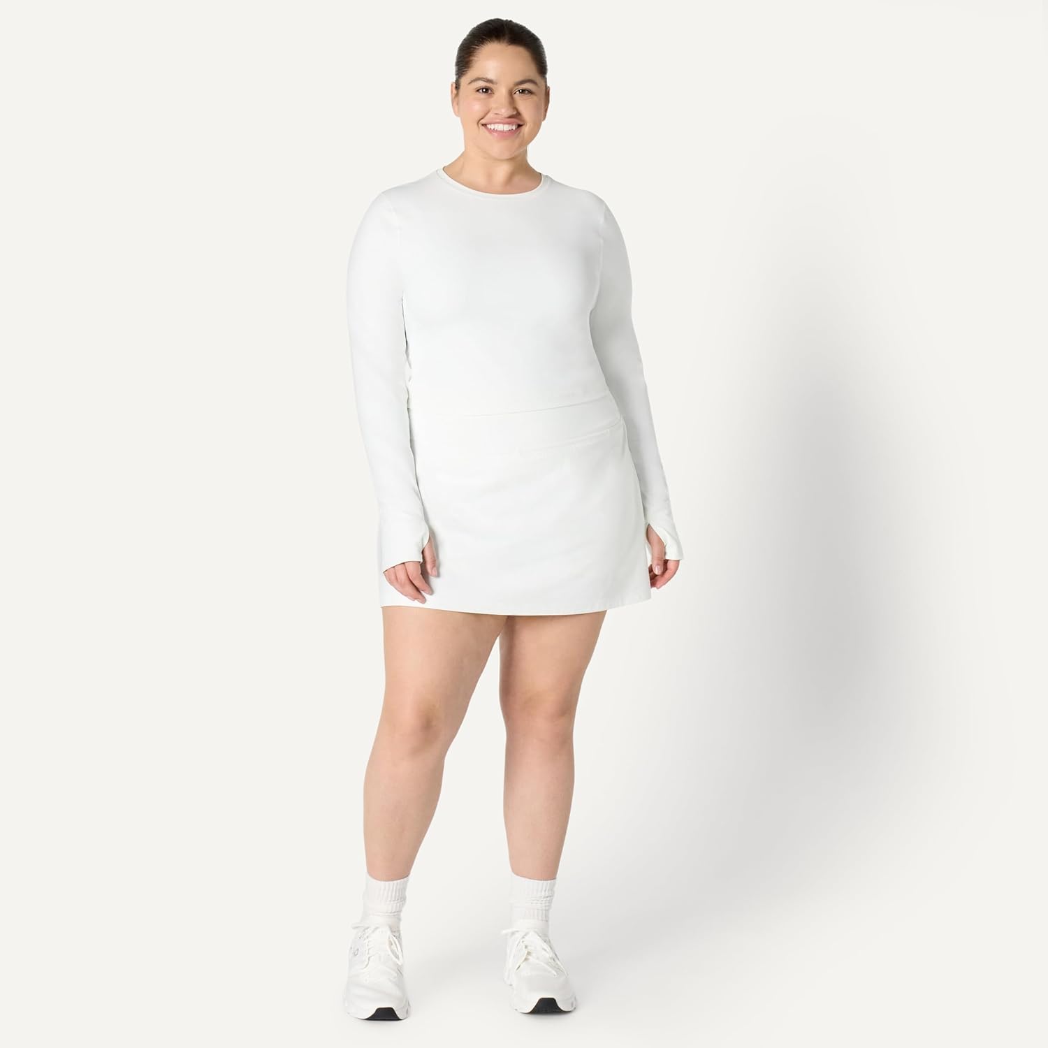 Thumbnail 6 de Amazon Essentials Damen Active FormFlex „Buttery Soft“ Bauchfreies Layering-Workout-Top (kurze Ärmel, schlanke Passform)