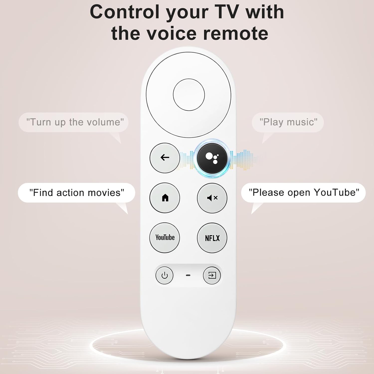Thumbnail 6 de Voice Replacement Remote for Chromecast with Google TV (Snow) — G9N9N Voice Remote